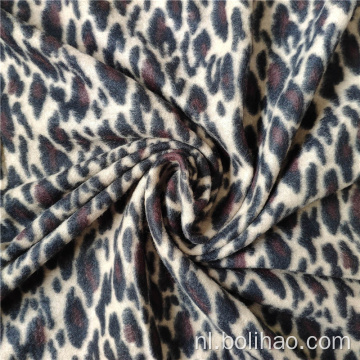 Cheetah bedrukte geborstelde polar fleece stof